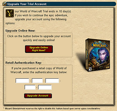 free wow account